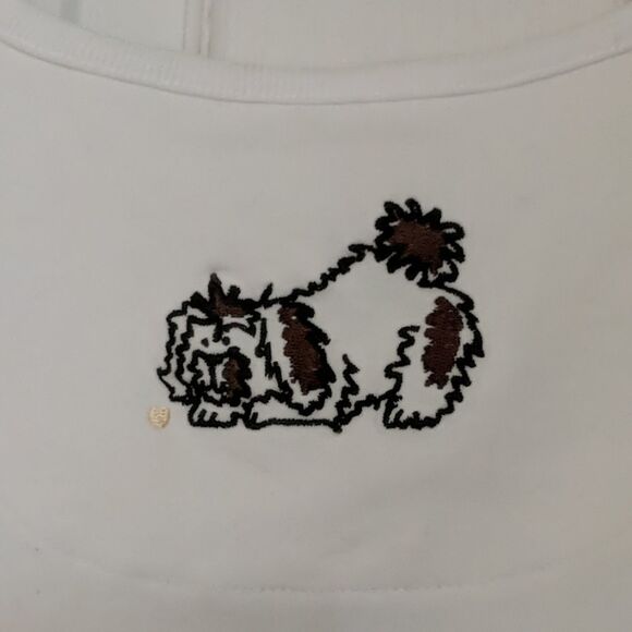 Christopher & Banks embroidered dog top Sz M - Picture 5 of 5